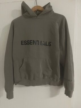 Essentials  Fear Of God core hoodie cement color way size s unisex